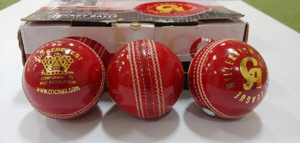 CA Supreme Test Cricket Ball Red view 3
