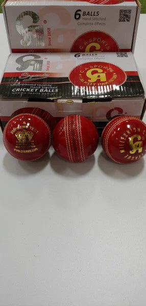 CA Supreme Test Cricket Ball Red view 5
