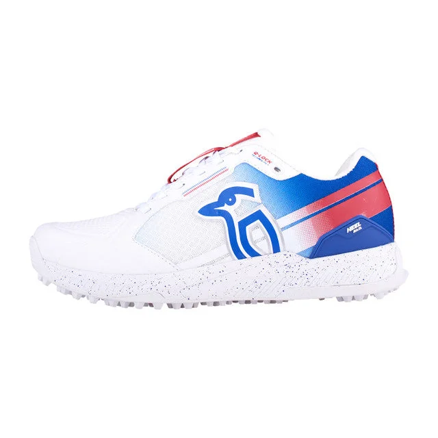 Kookaburra KC 1.0 Rubber Shoes - White/Blue/Red 2024 view 3
