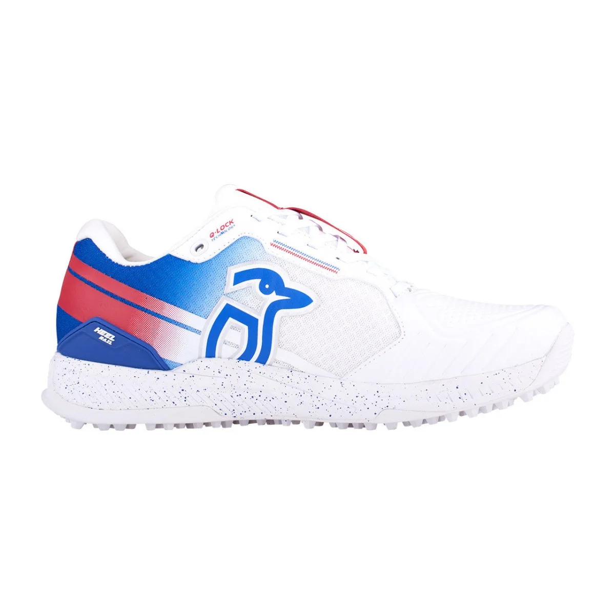 Kookaburra KC 1.0 Rubber Shoes - White/Blue/Red 2024 view 4