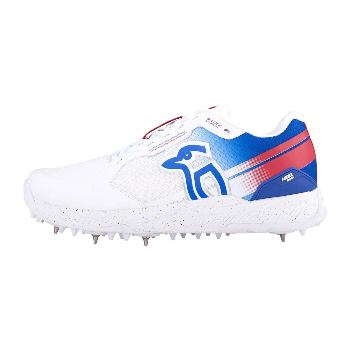 Kookaburra KC 1.0 Spike Shoes - White/Blue/Red 2024 view 4