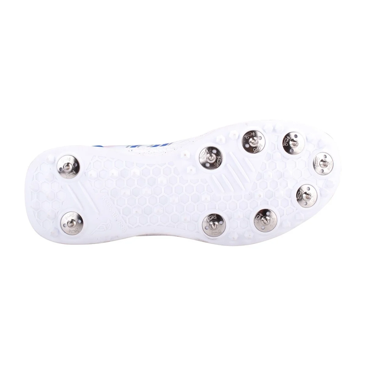 Kookaburra KC 1.0 Spike Shoes - White/Blue/Red 2024 view 5
