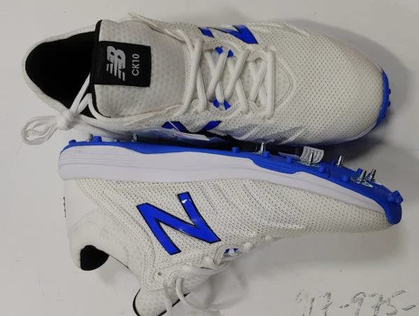 New Balance CK 10 BL4 Cricket Shoes (White/Blue) - view 5