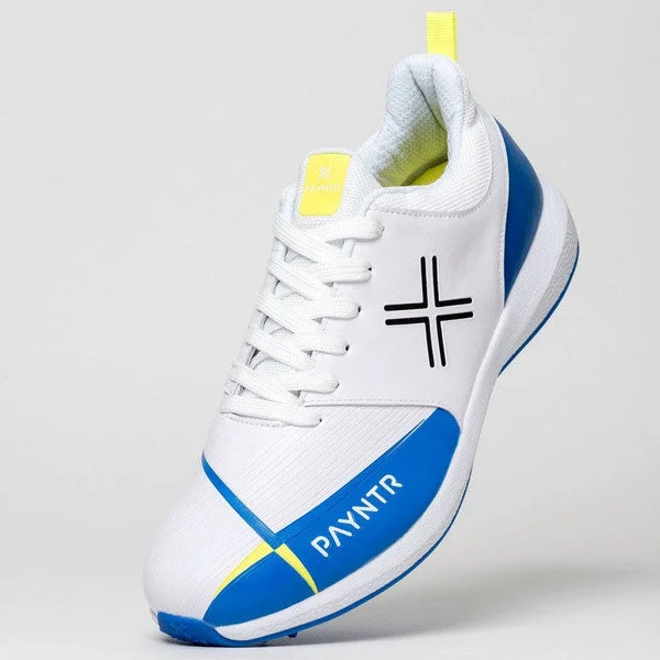 Payntr V SPIKE (White & Blue) Cricket Shoes view 4