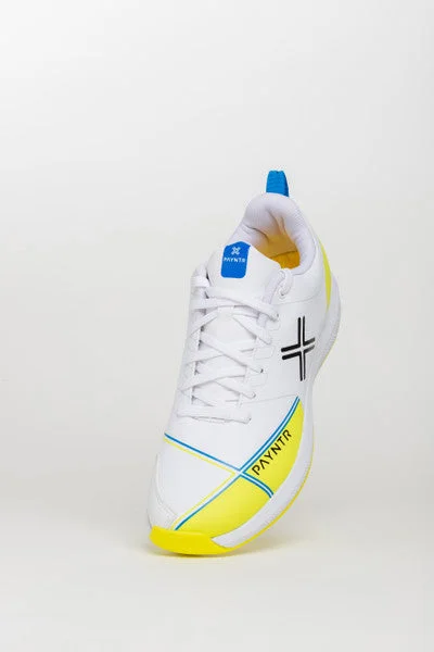 Payntr X Batting Pimple (White & Yellow) Cricket Shoes view 3