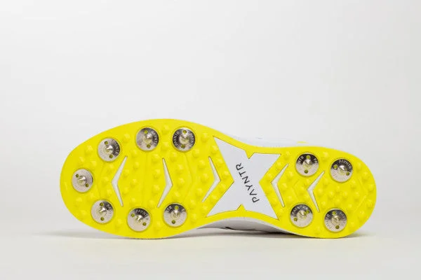 Payntr X Batting Spike (White & Yellow) Cricket Shoes view 2