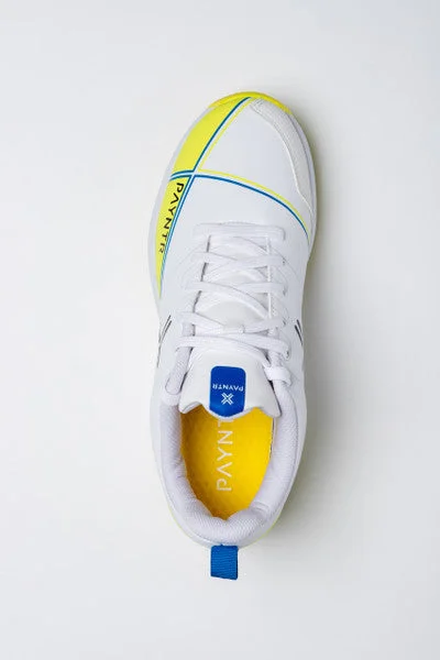 Payntr X Batting Spike (White & Yellow) Cricket Shoes view 4