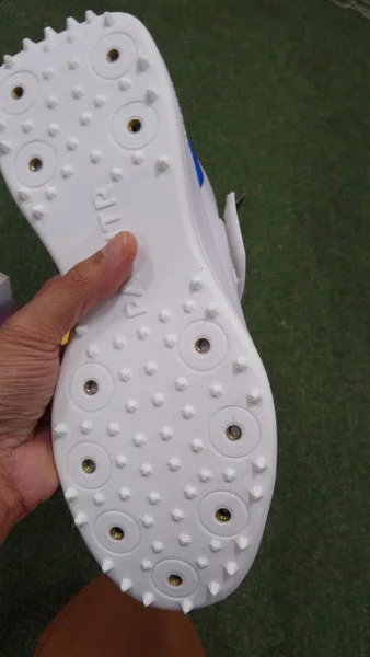 Payntr X Bowling SPIKE (White & Blue) Cricket Shoes view 2