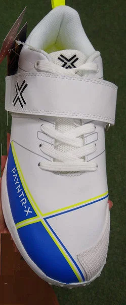 Payntr X Bowling SPIKE (White & Blue) Cricket Shoes view 3