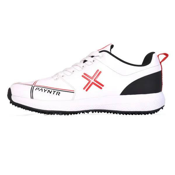 Payntr X Rubber Stud (White & Black) Cricket Shoes view 2