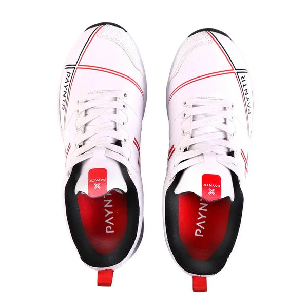 Payntr X Rubber Stud (White & Black) Cricket Shoes view 3