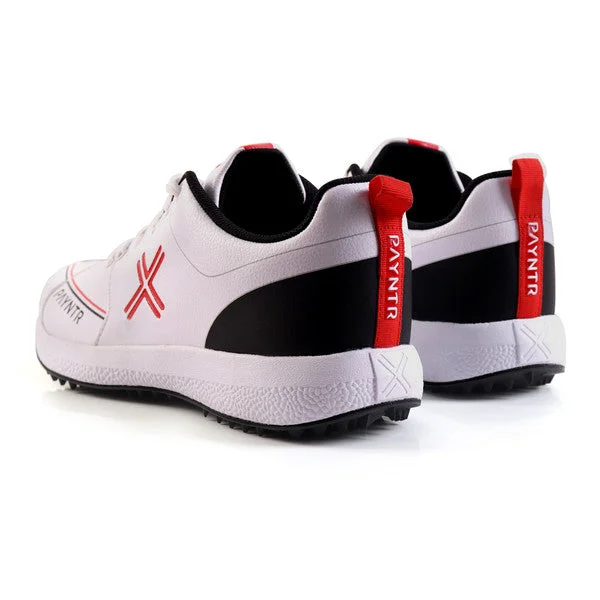 Payntr X Rubber Stud (White & Black) Cricket Shoes view 4