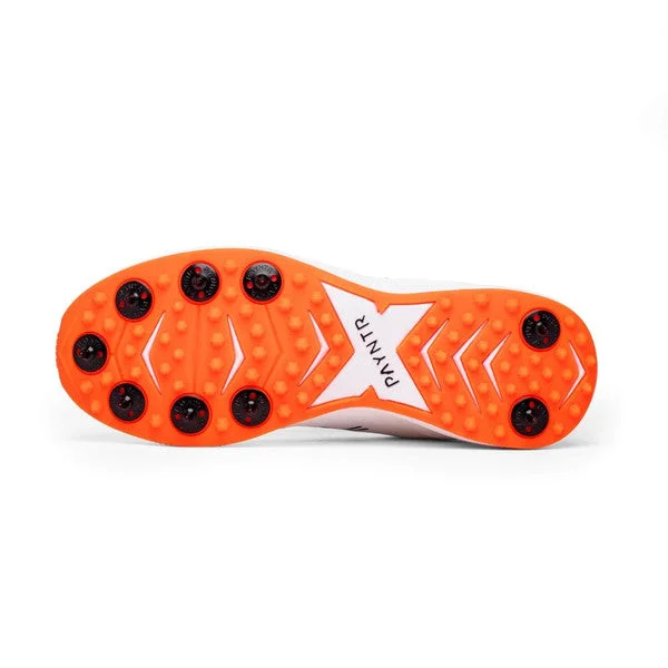 Payntr XPF-22 Batting Spike (White & Orange) Cricket Shoes view 3
