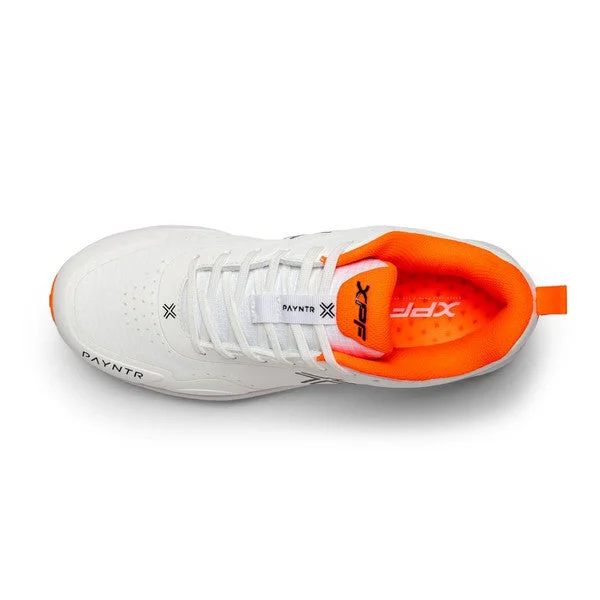 Payntr XPF-22 Batting Spike (White & Orange) Cricket Shoes view 4