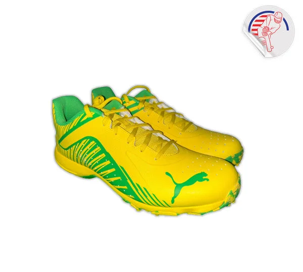 Puma 22 FH VK Rubber Cricket Shoes (Vibrant Yellow-Puma Green) 2023 view 2