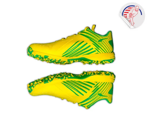 Puma 22 FH VK Rubber Cricket Shoes (Vibrant Yellow-Puma Green) 2023 view 4