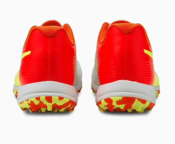 PUMA x one8 Rubber Cricket Shoes WHITE/RED view 3