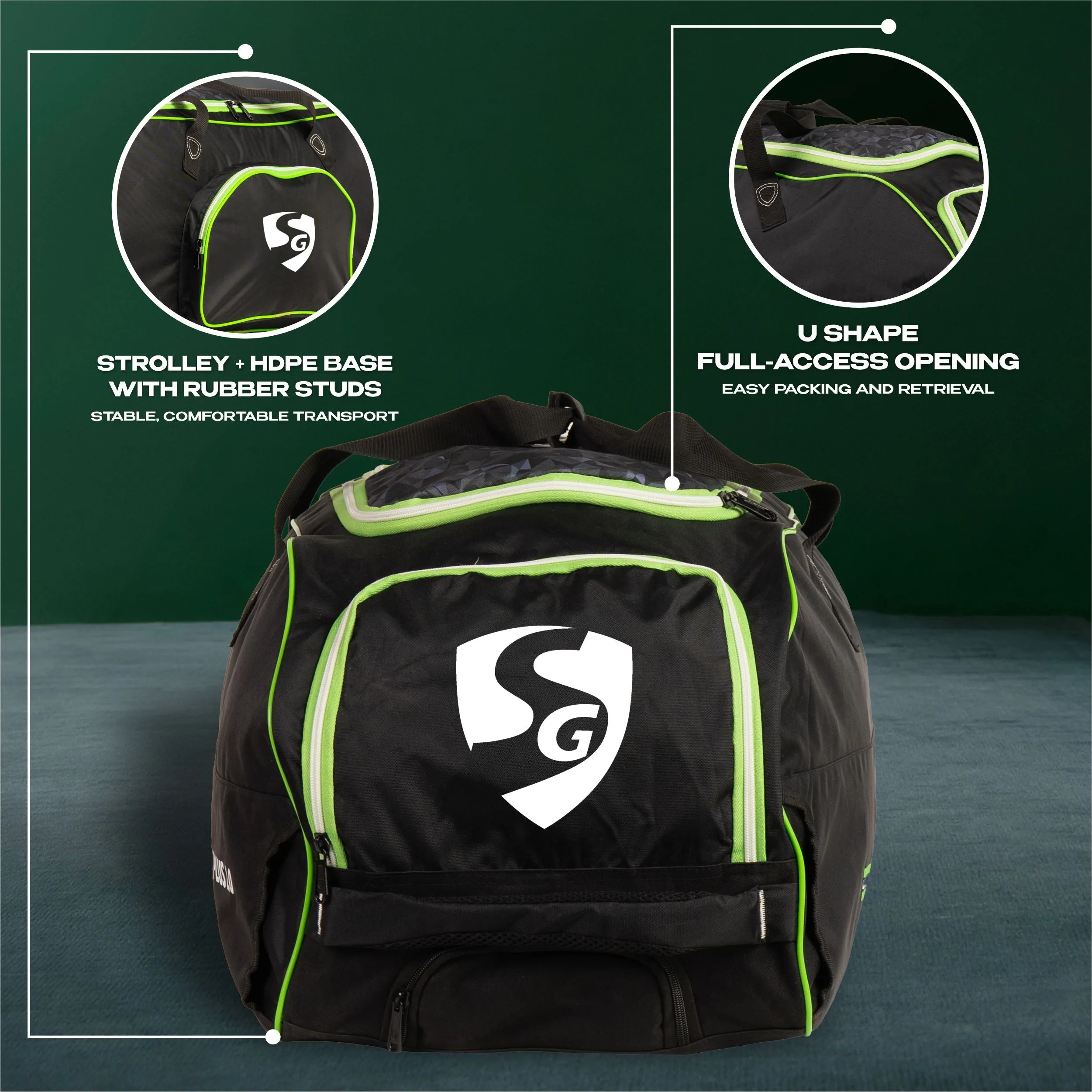SG Extremepak Plus 2.0 Trolley Cricket Kit Bag view 3
