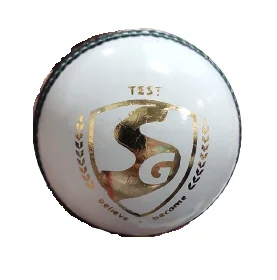 SG Test Cricket Ball - WHITE view 4