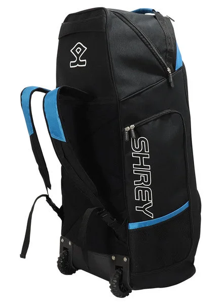 Shrey Original Pro Premium Duffle Wheelie Cricket Bag - Black & Blue view 3