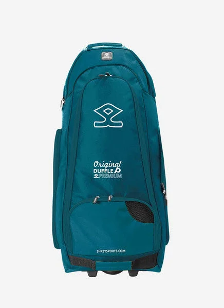Shrey Original Pro Premium Duffle Wheelie Cricket Bag - Dark Teal & Yellow view 2
