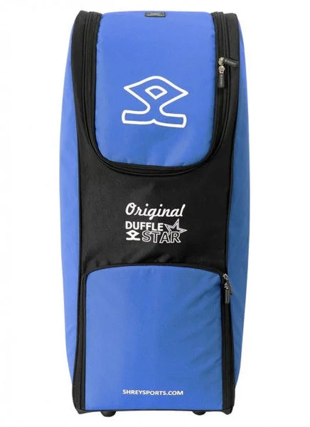Shrey Star Duffle Wheelie Cricket Kit Bag - Black/Blue view 2