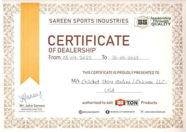 SS Heritage Cricket Bat 2023 view 2